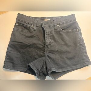 Levis high rise shorts 29 black